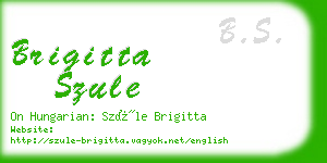 brigitta szule business card